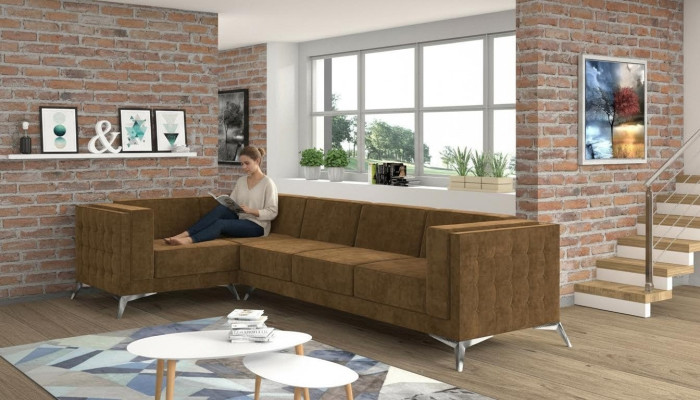 Corner sofa set upholstery living landscape L-shaped sofa designer couch sofas