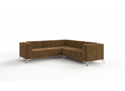 Design corner sofa L-shaped sofa couch upholstery classic couches corner sofas brown new