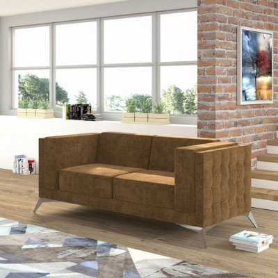 Chesterfield Upholstered Couch Fabric Sofas Sofa Seating Suite Two-Seater 2 Seater