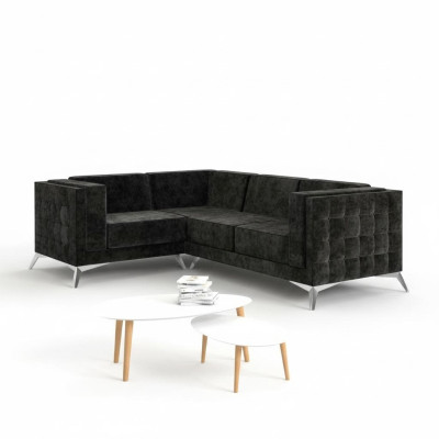L-form couch living landscape corner sofa set modern design sofa textile fabric new