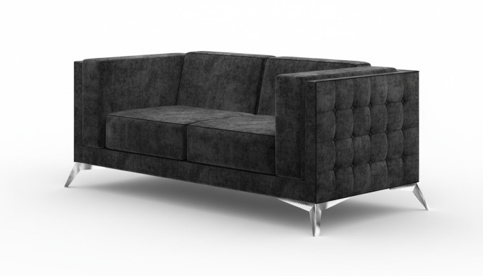 Sofa 2-seater fabric couch textile two-seater design modern seat upholstered sofas.