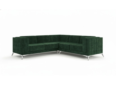 Sofa L-Shape Chesterfield Couch Living Area Set Design Classic