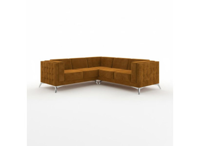 L-shaped sectional designer sofa couch upholstered seating suite fabric living landscape