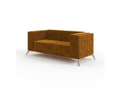 Two-seater Chesterfield upholstered couch fabric sofas seating suite