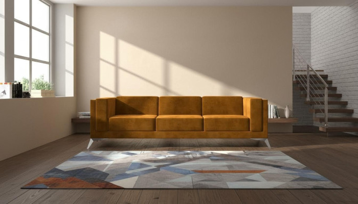 Big Couch Upholstery Sofa Textile Chesterfield Sofas Fabric XXL Three-Seater 3-Seater