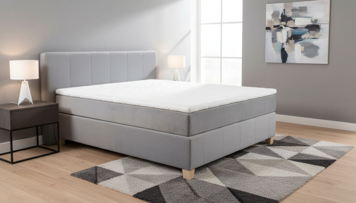 Box spring bed frame function hotel double set complete topper mattress