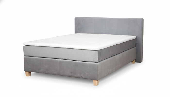 Box spring bed frame function hotel double set complete topper mattress