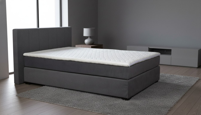 Designer upholstered bed bedding textile bed double bed marital bed box spring.
