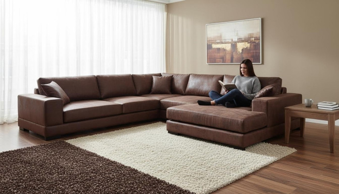 Big Sofa Couch Corner Sofa Vintage XXL Upholstered Corner Set Living Landscape