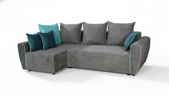 Big Sofa Couch Corner Sofa Bed XXL Upholstery Corner Set Fabric Living Landscape