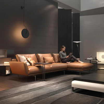 Sofa L-shaped leather sofa couch living landscape suite design corner sofa modern sofa