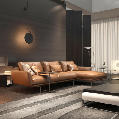 Sofa L-shaped leather sofa couch living landscape suite design corner sofa modern sofa