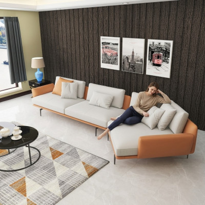 Corner sofa L-shape fabric couch living landscape set design modern sofa new sofas