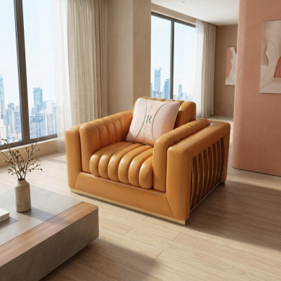 Armchair Design Couch Sofa Relax Leather Lounge Luxury TV Club Seat Upholstery