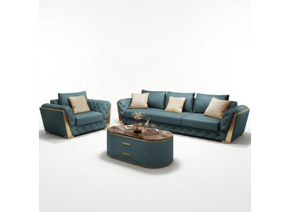 3-seater sofa living landscape sofas couch upholstery set fabric modern leather