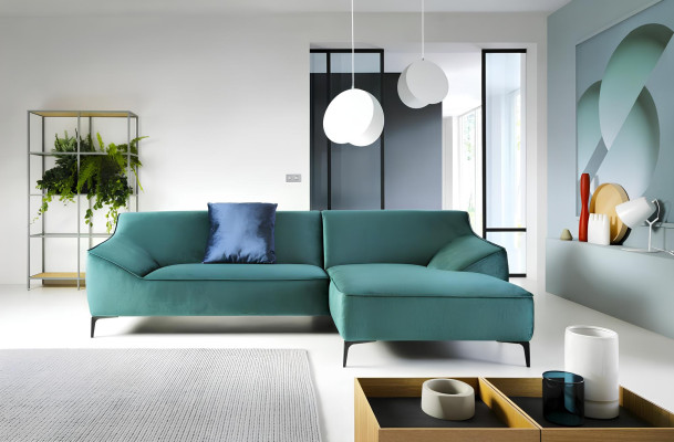 Design corner sofa L-shape modern sofas fabric textile couch landscape sofa velvet
