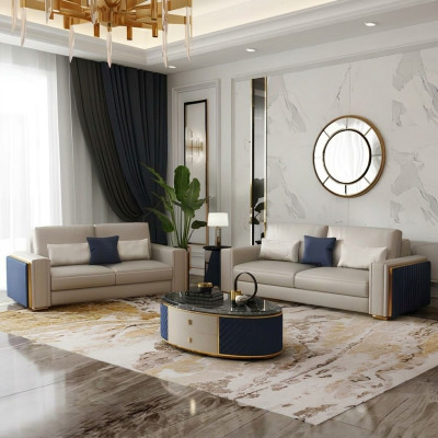 Sofa set 3+2+1 Design Modern Sofas Leather Sofa Couch Living Landscape Sofa Seat