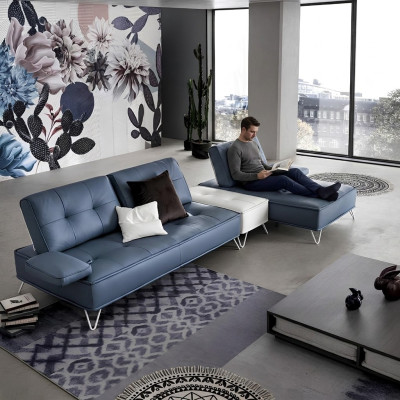 Living area couch upholstery textile fabric leather seating suite corner L-shape corner sofa