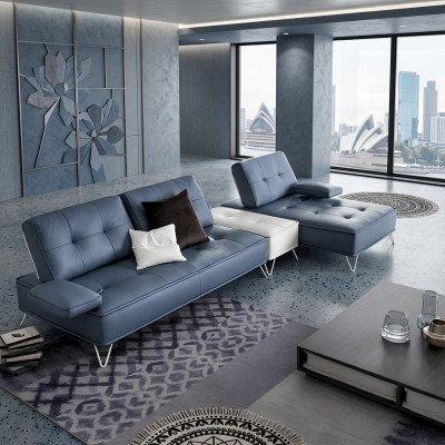Living area couch upholstery textile fabric leather seating suite corner L-shape corner sofa