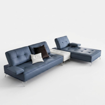 Living area couch upholstery textile fabric leather seating suite corner L-shape corner sofa