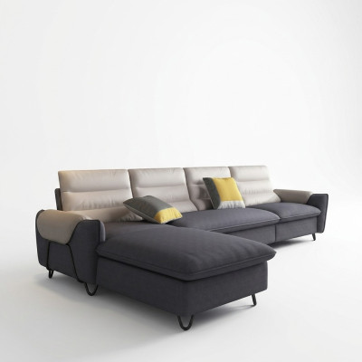 Living area couch upholstery textile fabric leather seating suite L-shape corner corner sofa