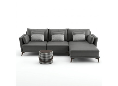 Corner sectional L-shaped living landscape sofa couch upholstery set fabric leather sofas