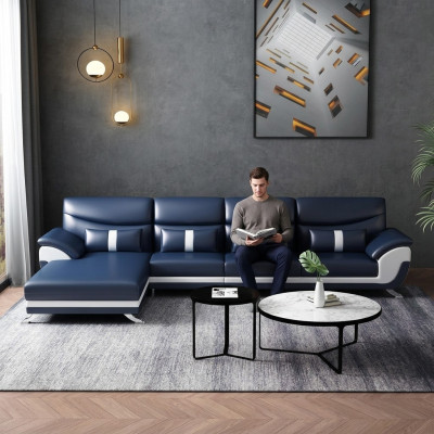 Corner sectional sofa L-shaped living room landscape sofa couch set upholstery fabric sofas leather