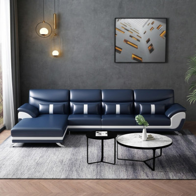 Corner sectional sofa L-shaped living room landscape sofa couch set upholstery fabric sofas leather