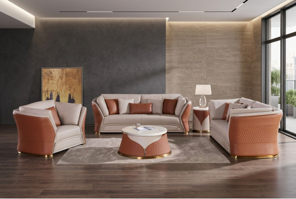 Couches Sofas Upholstery Leather Set of 3 and 2-Seater Sofa Suites Designer Furniture