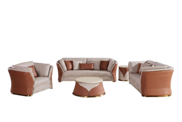 Couches Sofas Upholstery Leather Set of 3 and 2-Seater Sofa Suites Designer Furniture