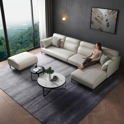 Corner sofa L-shape living landscape sofa upholstery couch set fabric sofas leather