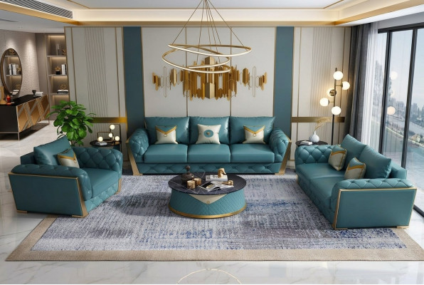 5-piece sofa set upholstery suites 2x side tables sofa coffee table new