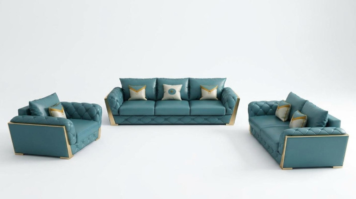 5-piece sofa set upholstery suites 2x side tables sofa coffee table new