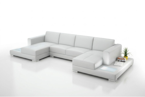 Corner sectional U-shaped living area sofa couch upholstery fabric sofas leather