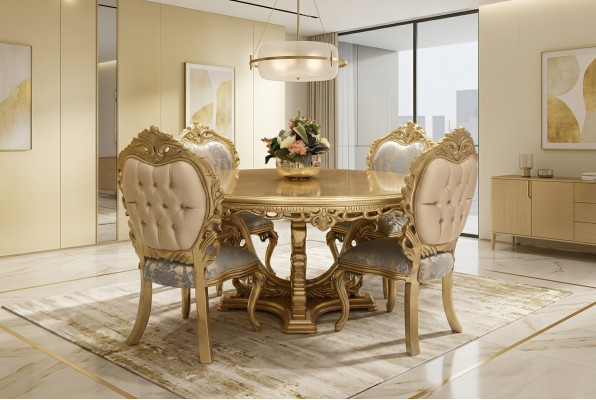Dining room set 4 chairs set dining room designer wooden chair suite round table new