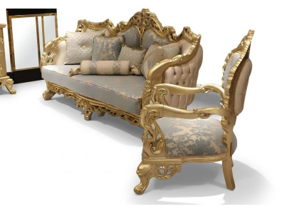 3+3 Seater Chesterfield Sofa Set 2x Classic Sofa Relax Armchair 2-piece Furniture