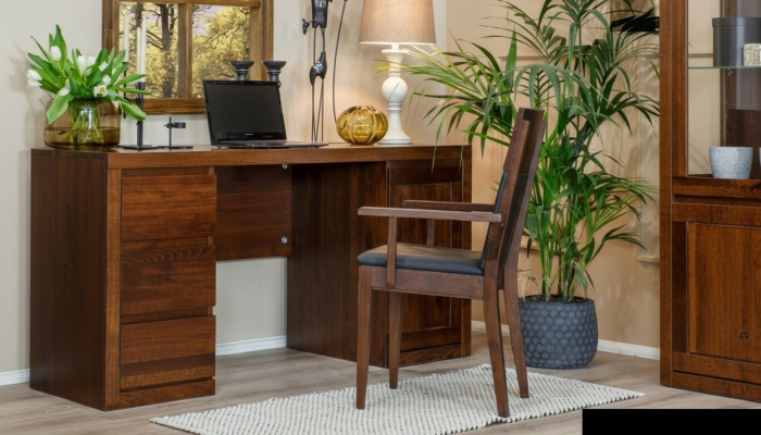 Office set suite furnishing table + chair solid wood furniture oak solid wood
