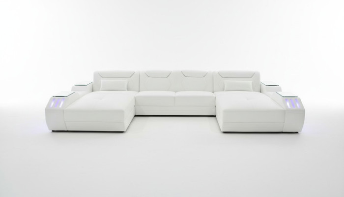 Leather corner sofa U-shaped sofa modern sofa corner sofa soft living area design