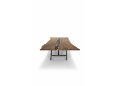 River table dining table solid 240x100 epoxy resin sea waterfall