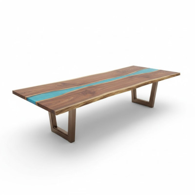 Dining table river table genuine wood river table 260x100 solid tables