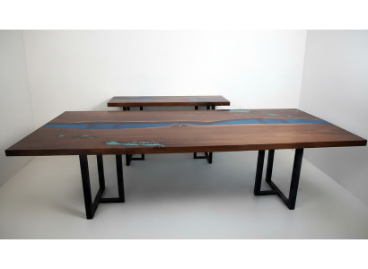 Dining Table River Table Real Solid Wood Epoxy Resin Tables 260x100 New