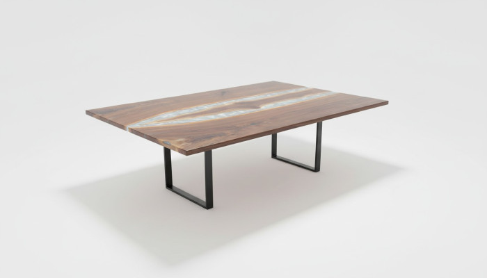 Epoxy resin dining table real wood solid furniture waterfall epoxy table casting resin