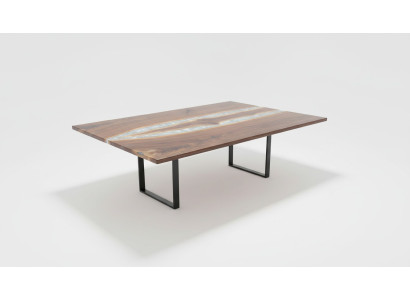 Epoxy resin dining table real wood solid furniture waterfall epoxy table casting resin