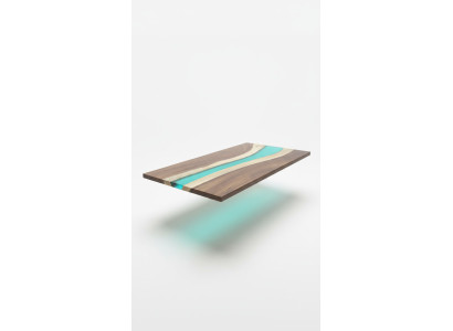 Epoxy resin dining table genuine solid wood furniture waterfall epoxy table 240x100 New