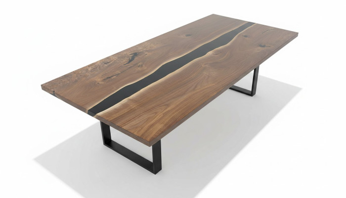 Dining table tables epoxy resin solid furniture epoxy table waterfall real wood