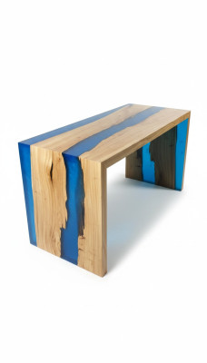 Dining table, table, kitchen table, modern tables, waterfall river epoxy resin furniture, new