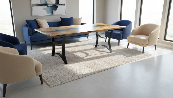 Table dining table tables resin epoxy solid design furniture 240x100 real wood epoxy