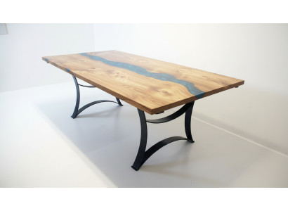 Table dining table tables resin epoxy solid design furniture 240x100 real wood epoxy