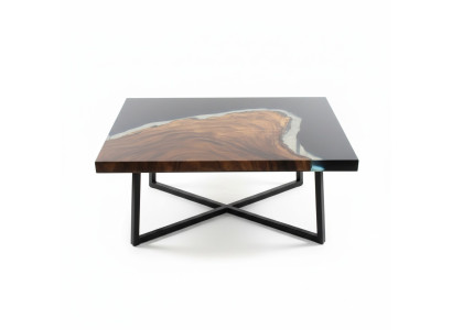 Coffee table River Table epoxy resin solid wood tables 70x40 river table