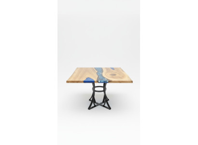 Dining Table River Table Real Wood River Table 110x110 Solid Tables